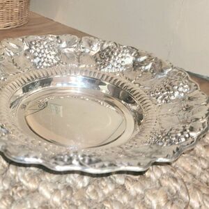 William Adams SPAIN Fine Silverplate 11.25" Repousse Bowl Rococo Revival Vintage